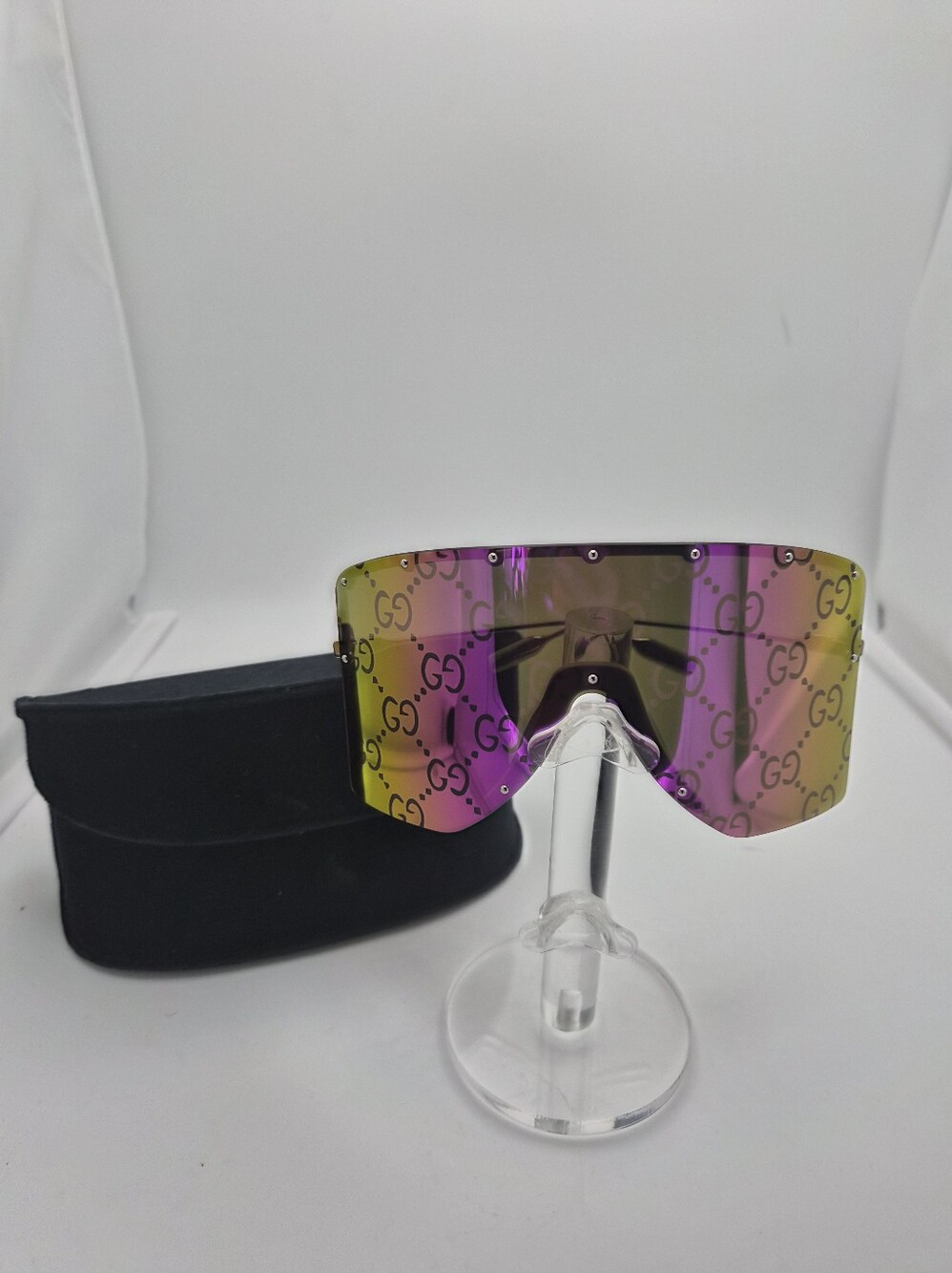 Gucci Shield Sunglasses - Pink/Gold